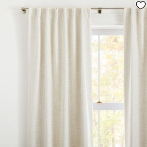 West Elm Crossweave CurtainsNatural Canvas 48”W x 108”L New Pole Pkt Set of 2